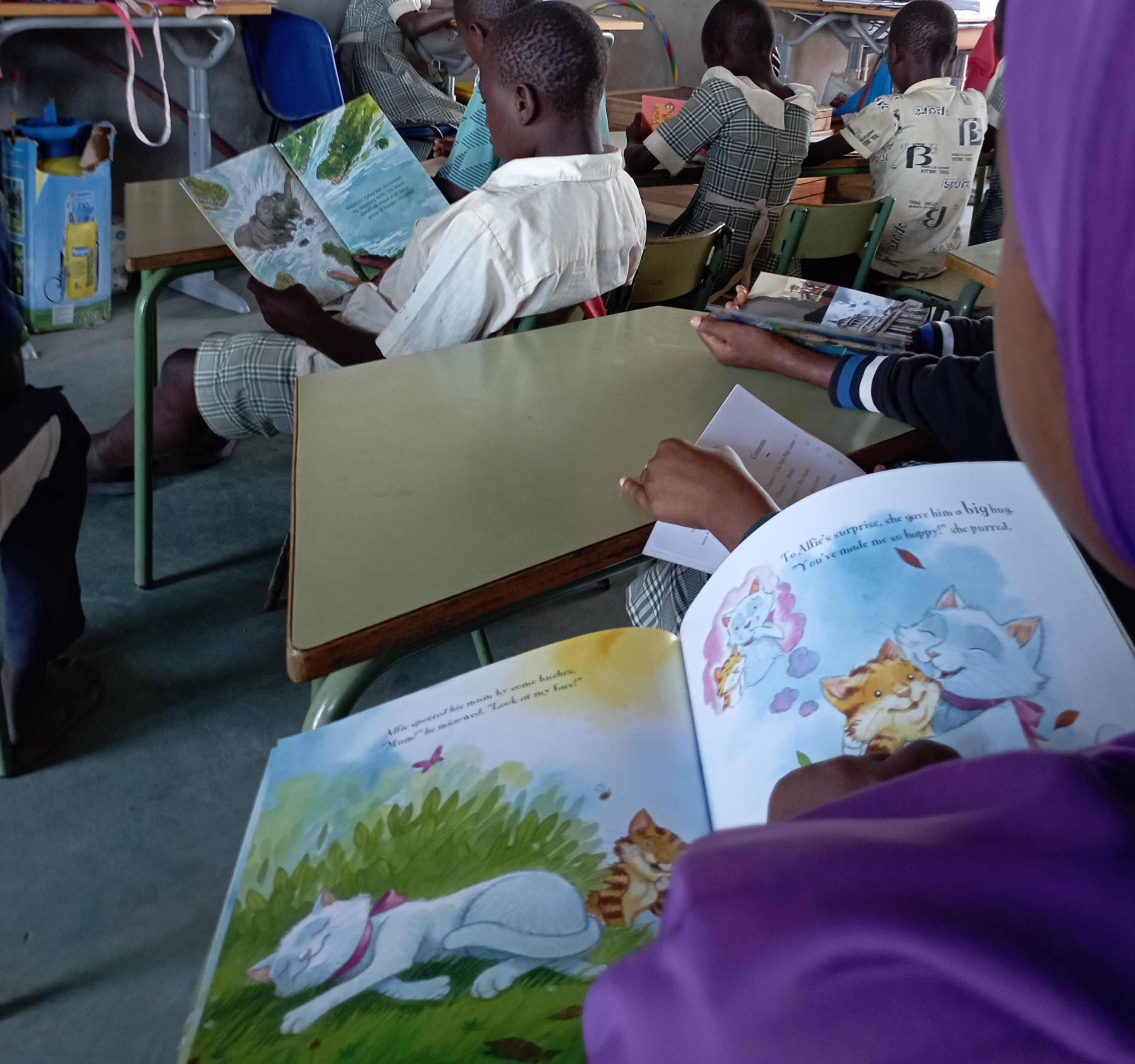 Eco Green School Mbogolo students engaged in a creative club activity